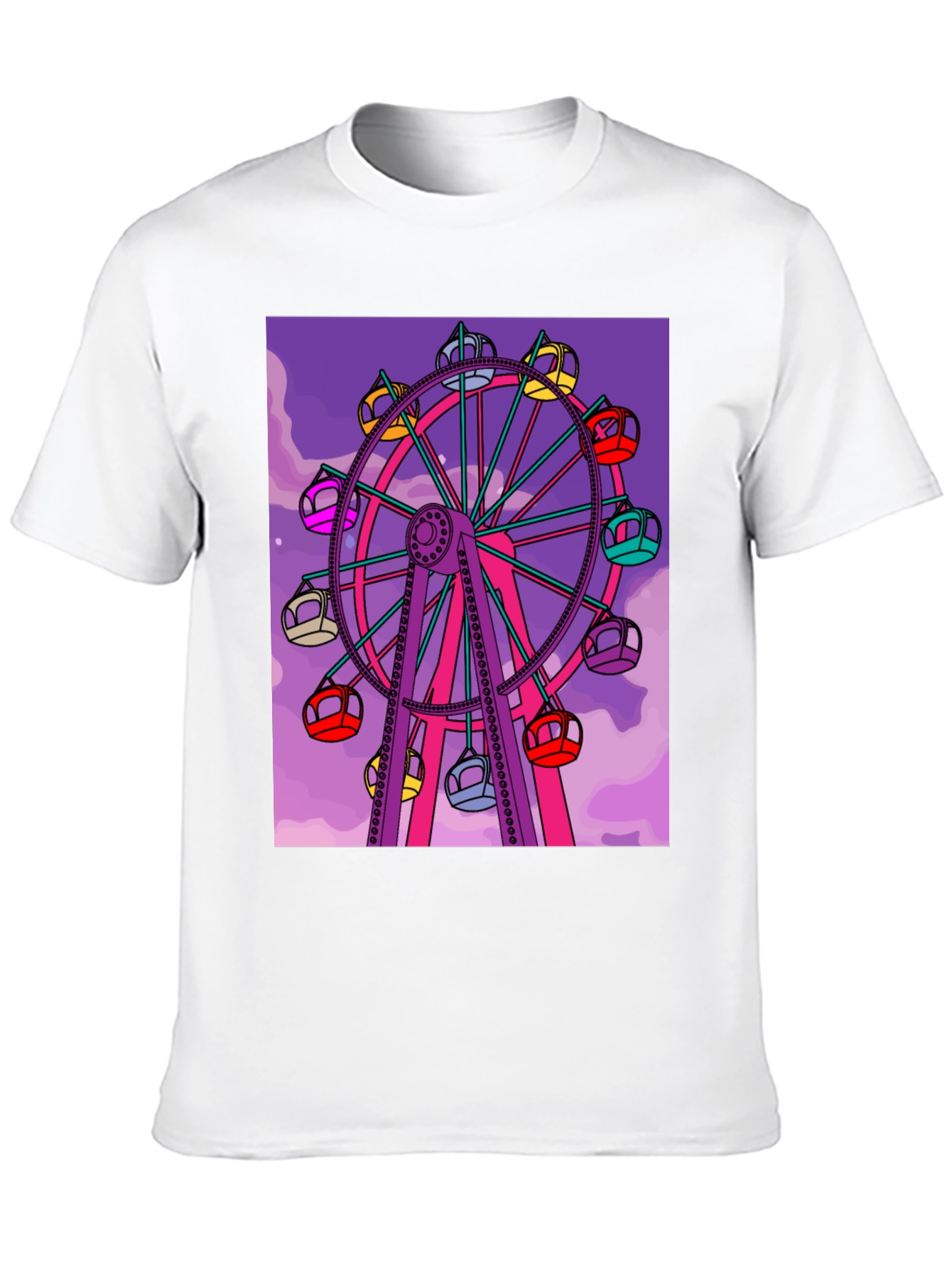 Ferris Wheel Graphic Tee - Fun Carnival Shirt