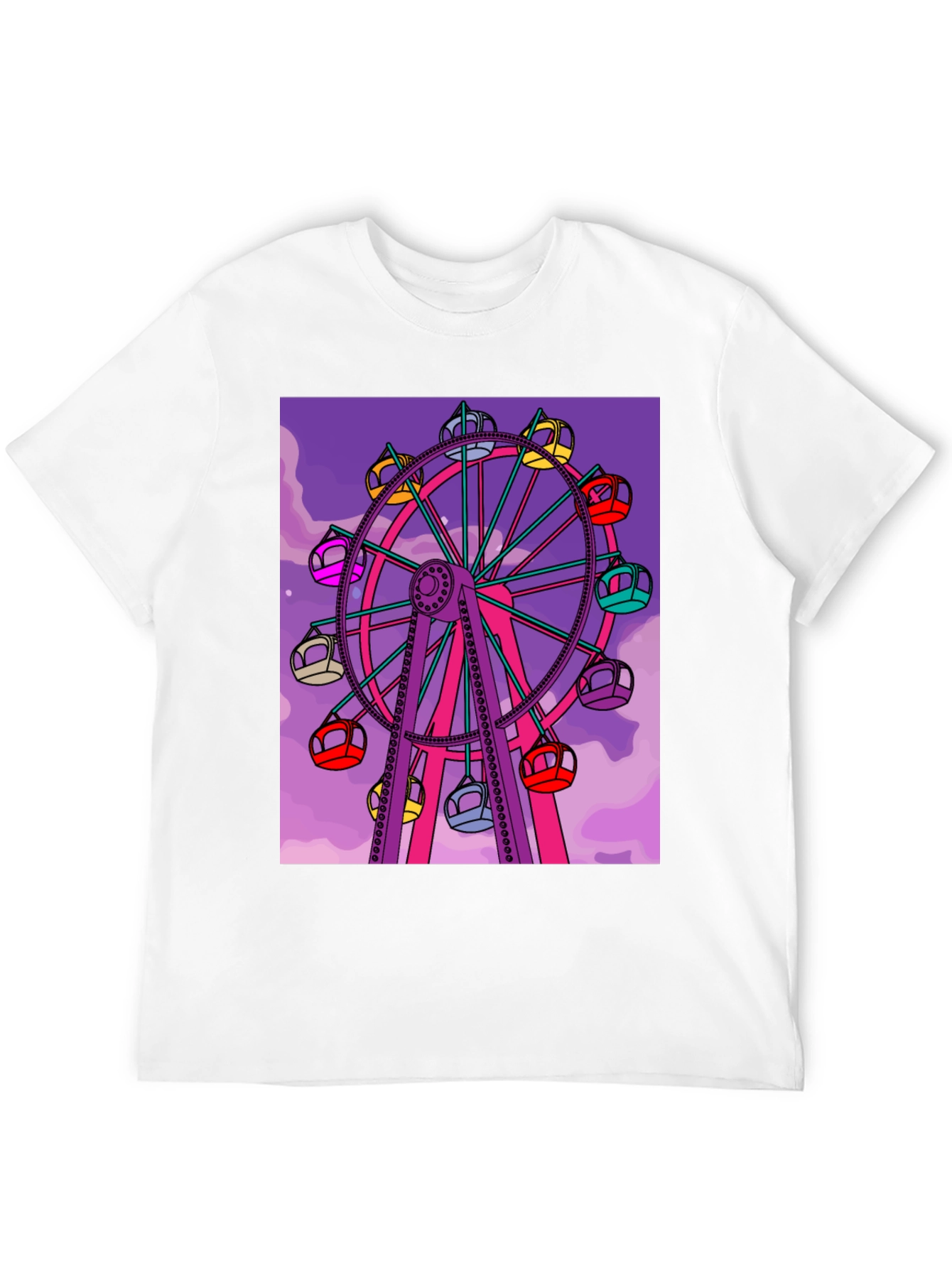 Ferris Wheel Graphic Tee - Fun Carnival Shirt
