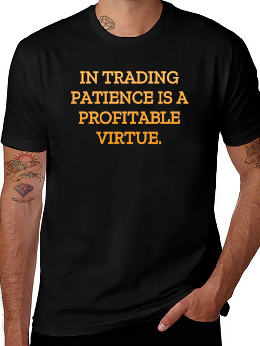 Trading Patience Graphic Tee - Black Cotton
