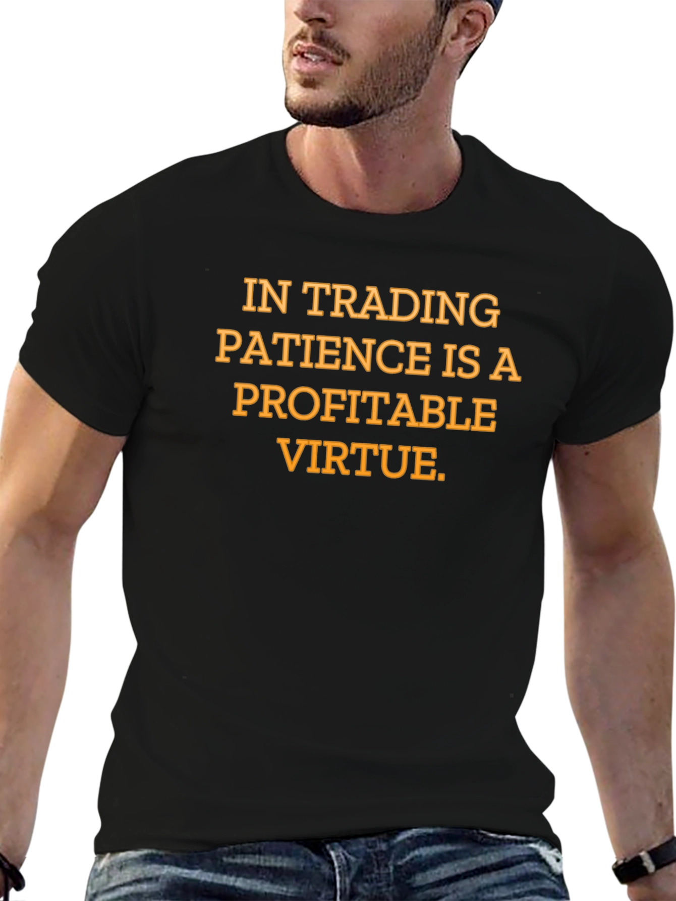 Trading Patience Graphic Tee - Black Cotton