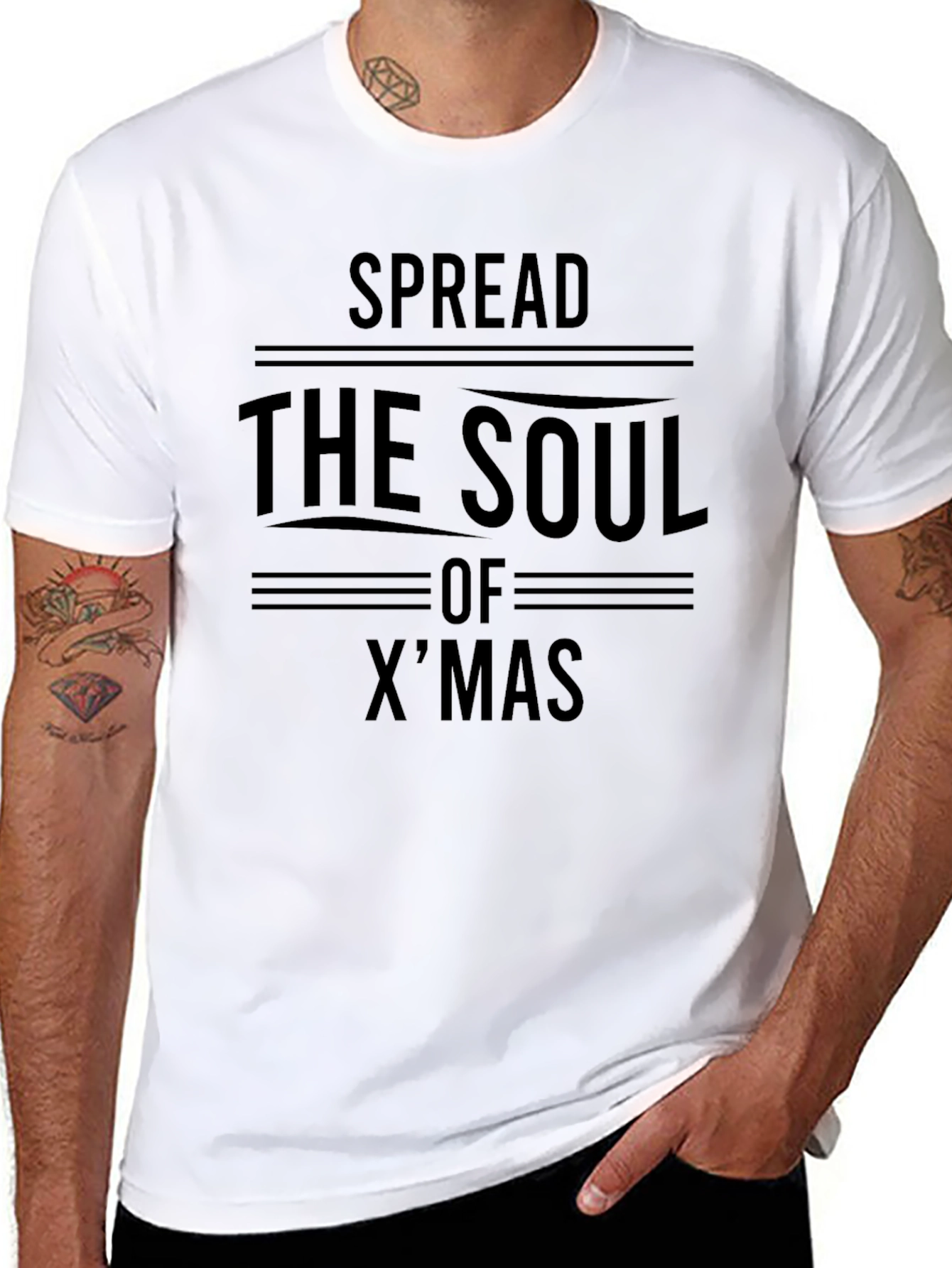 Spread the Soul of Xmas Black Graphic Tee
