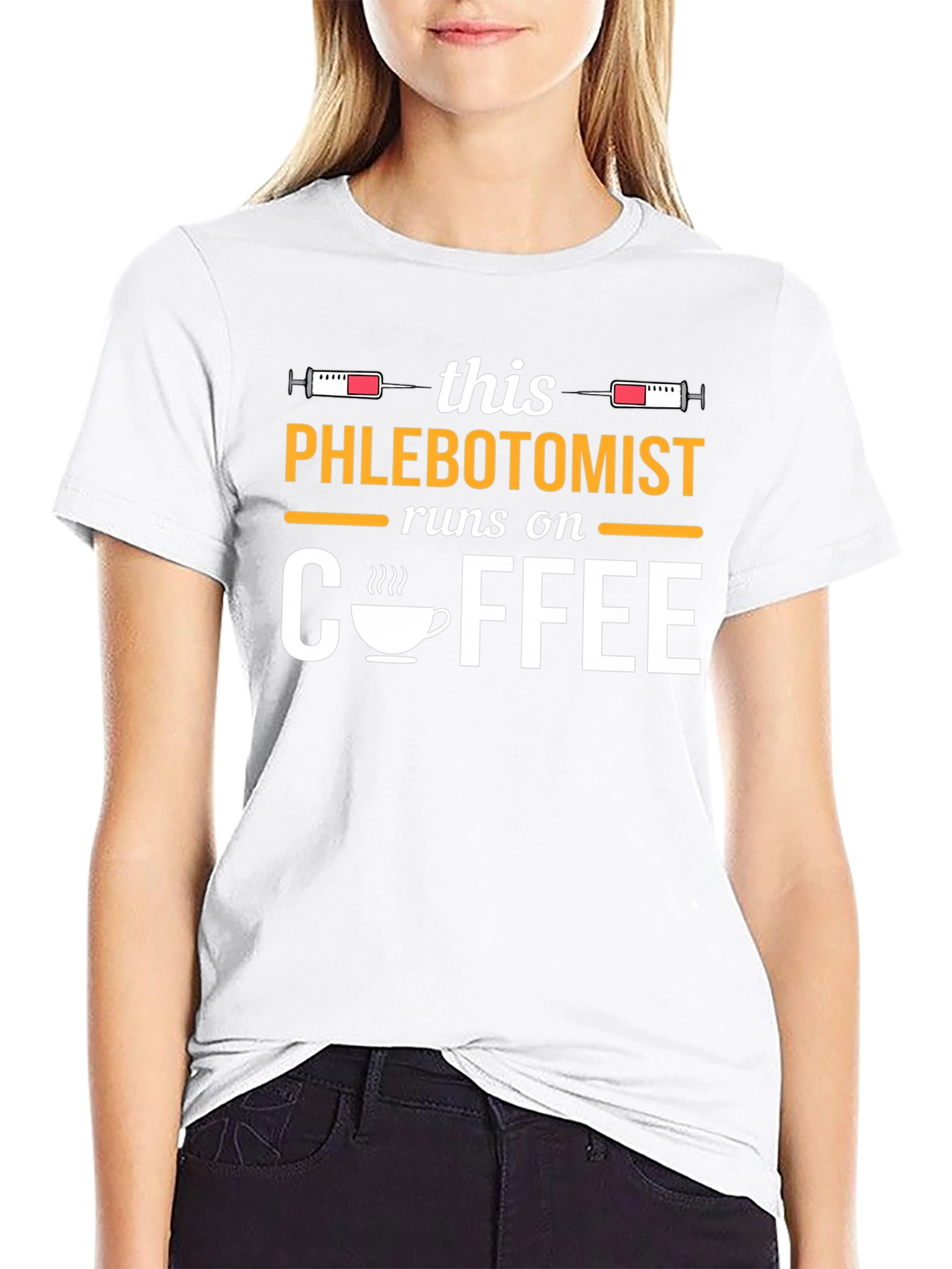 Phlebotomist Runs on Coffee T-Shirt