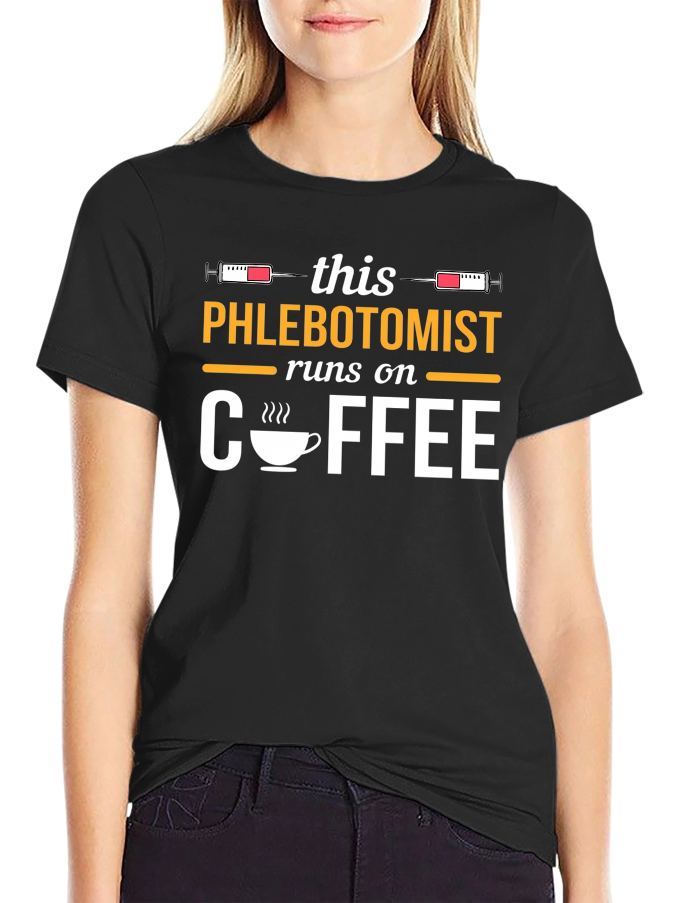 Phlebotomist Runs on Coffee T-Shirt