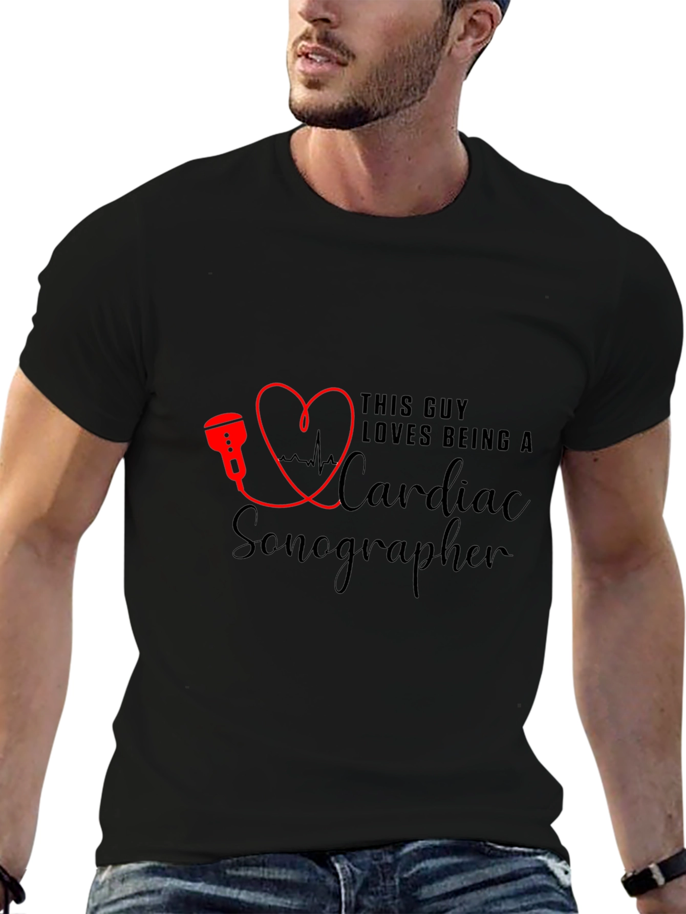 Cardiac Sonographer T-Shirt - Love Being A Sonographer