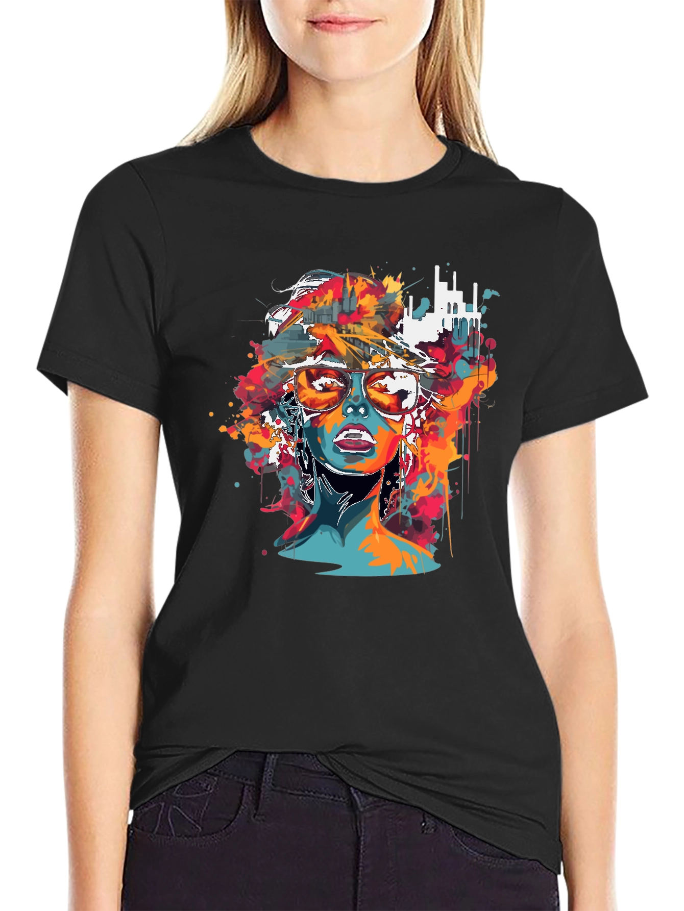 Abstract Woman Graphic Tee - Cool Streetwear