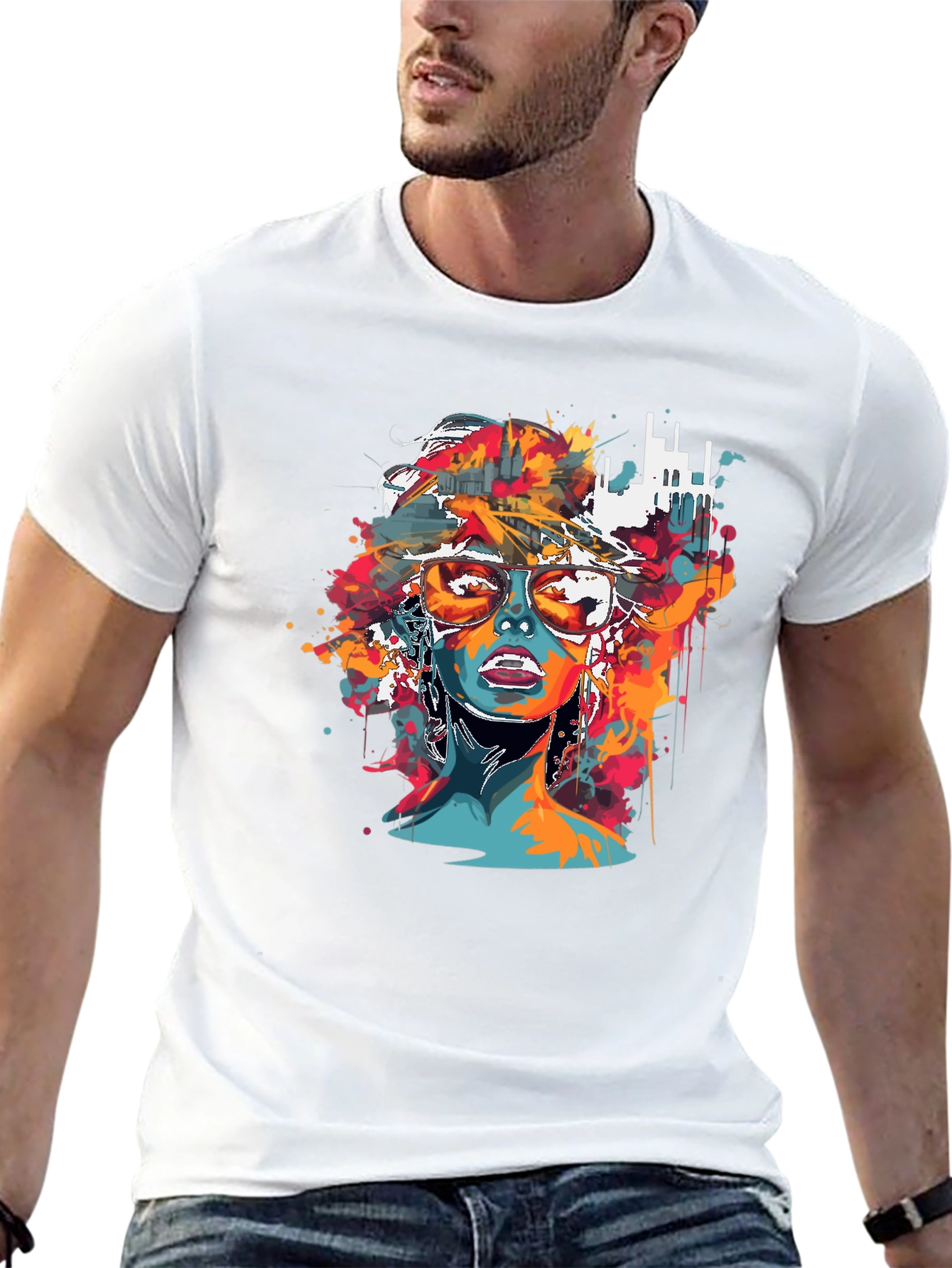 Abstract Woman Graphic Tee - Cool Streetwear