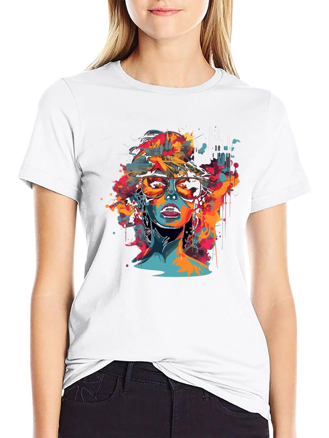 Abstract Woman Graphic Tee - Cool Streetwear