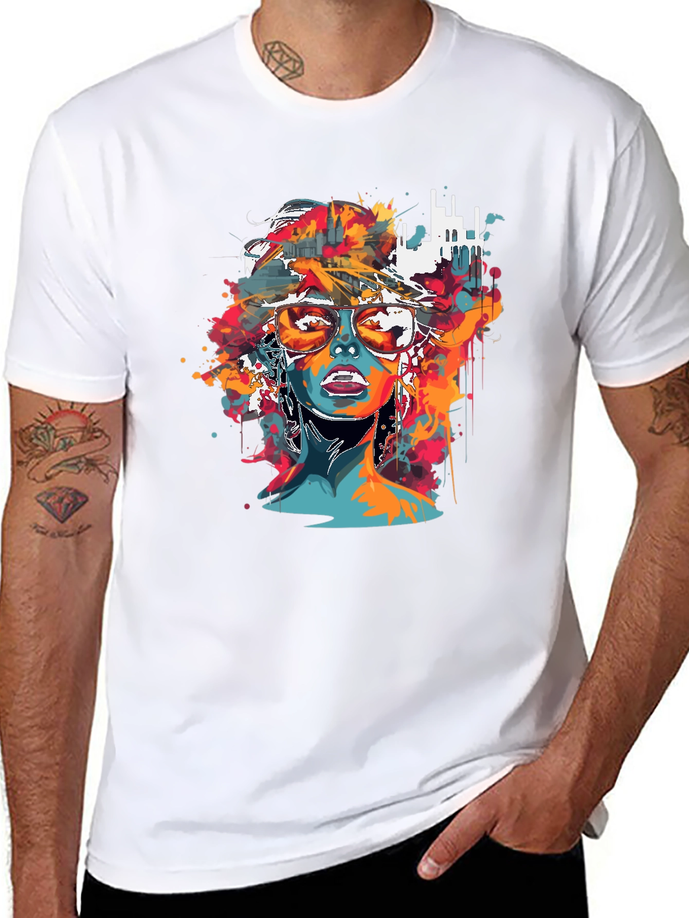 Abstract Woman Graphic Tee - Cool Streetwear