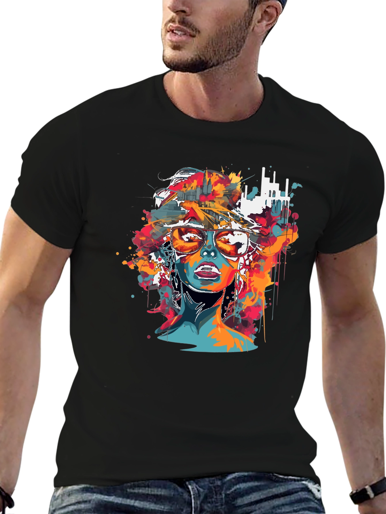 Abstract Woman Graphic Tee - Cool Streetwear