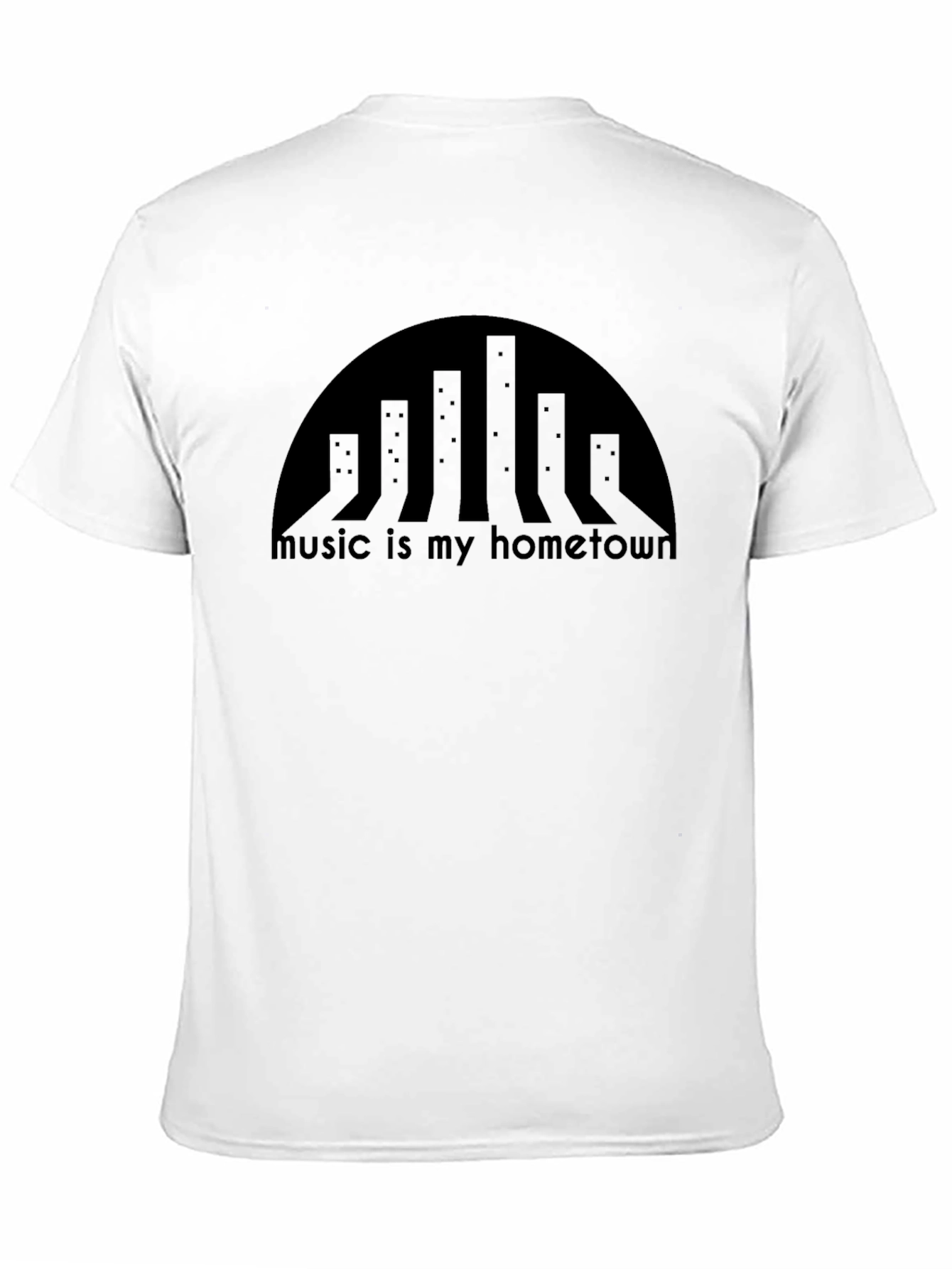 Music is My Hometown Black Graphic Tee