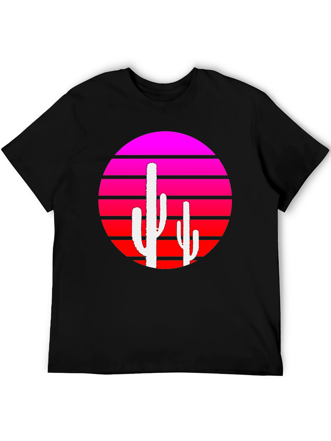 Retro Sunset Cactus Graphic Tee