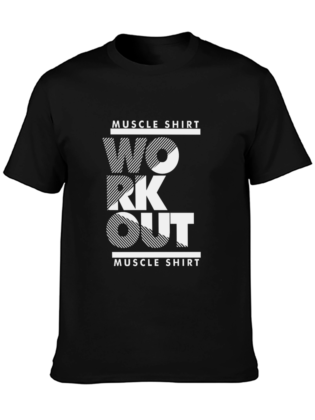 Workout Muscle Shirt - Black Gym Tee