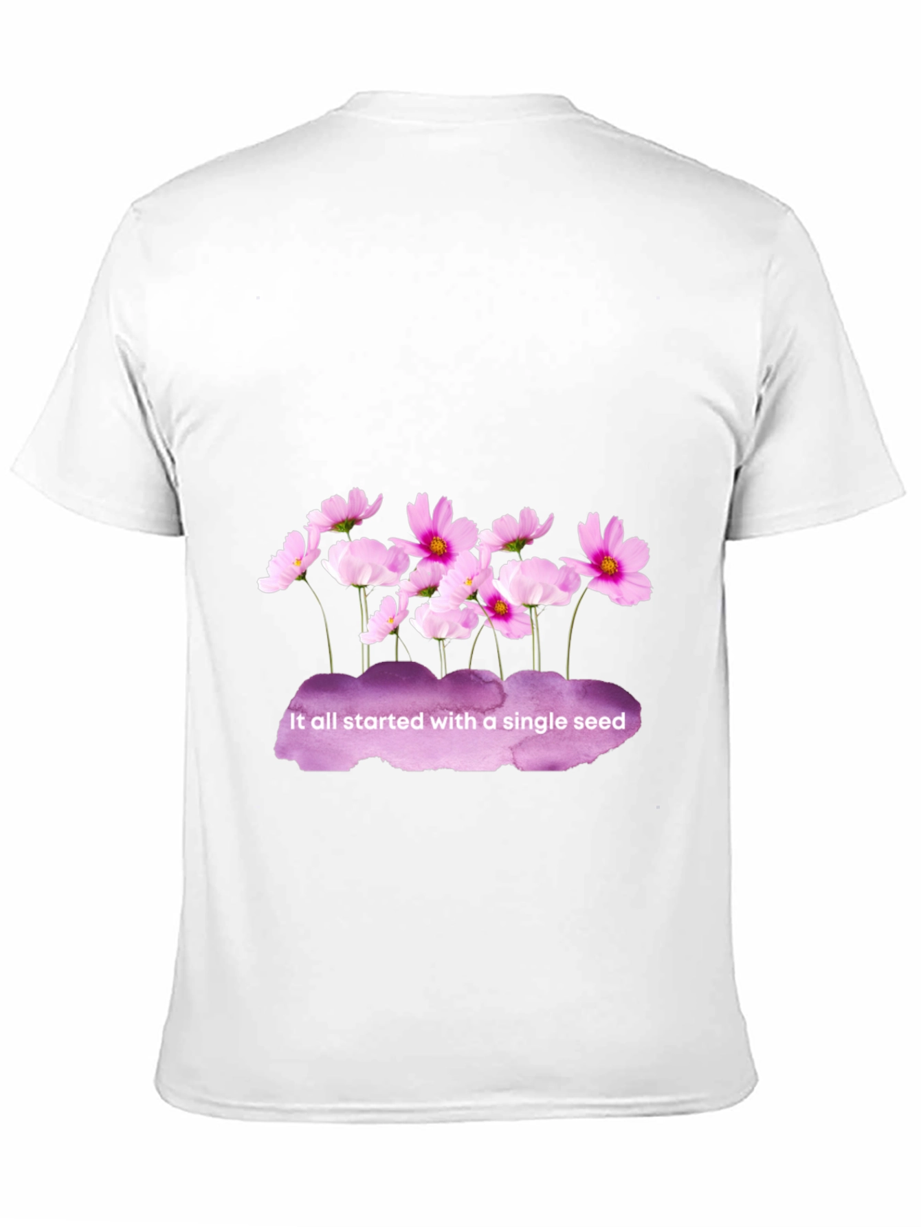 Floral Seed T-Shirt - Black Cotton Tee