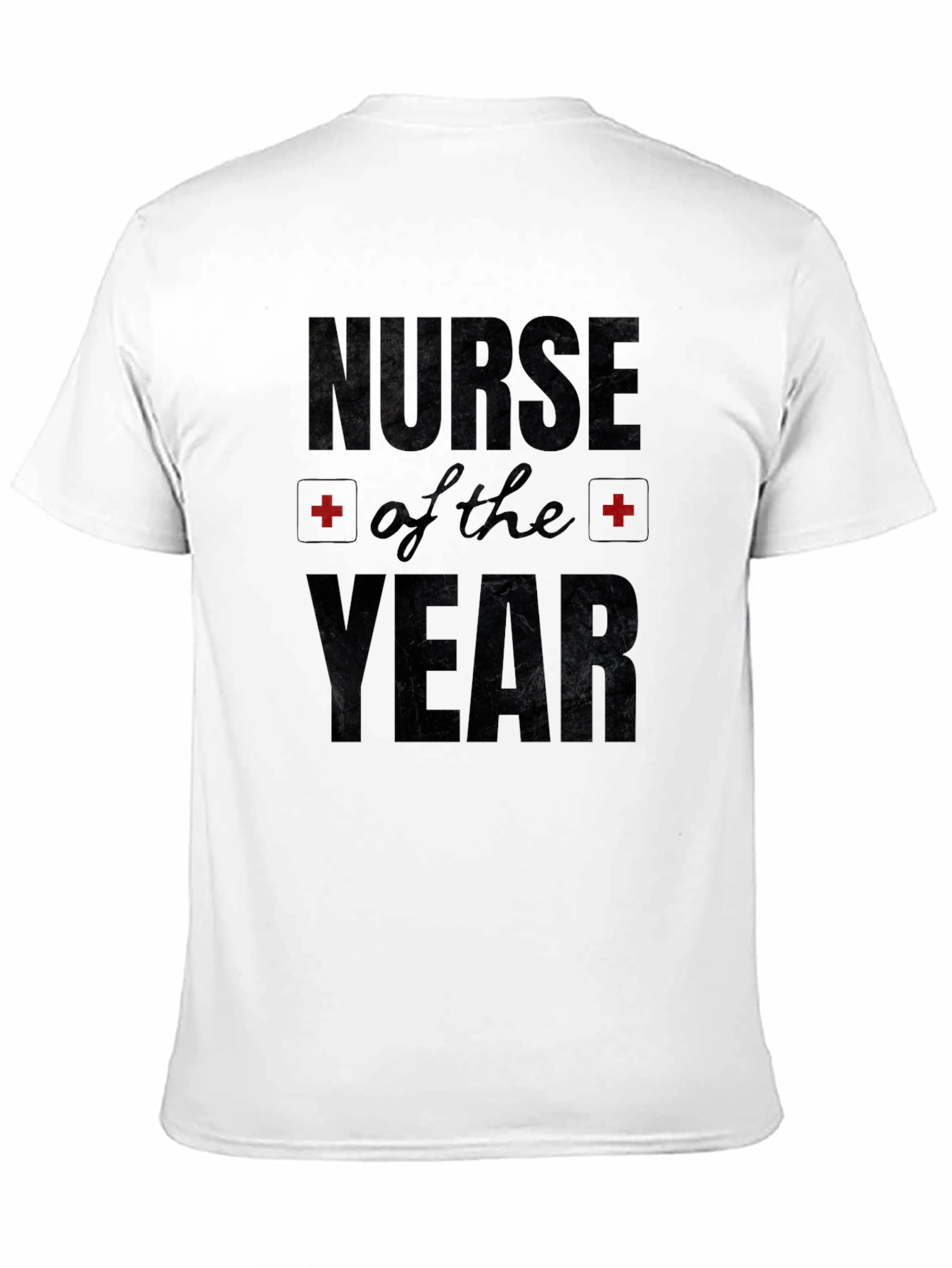 Nurse of the Year Graphic Black T-Shirt