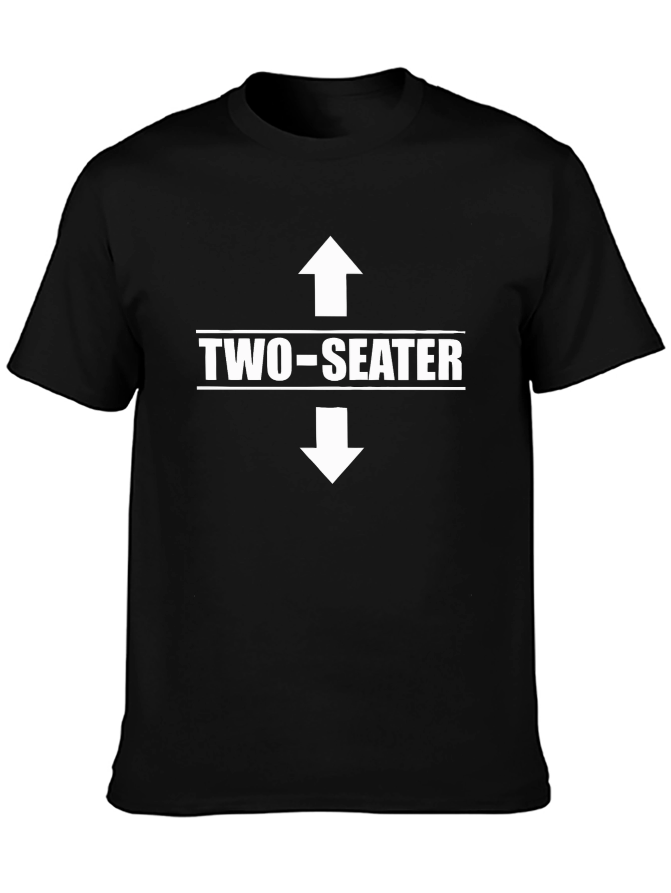 Two-Seater Graphic Tee - Bold & Humorous