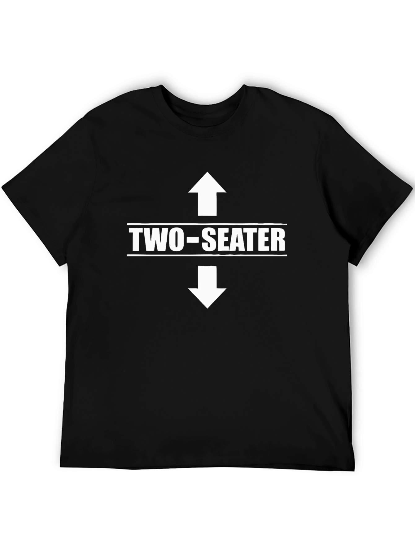 Two-Seater Graphic Tee - Bold & Humorous