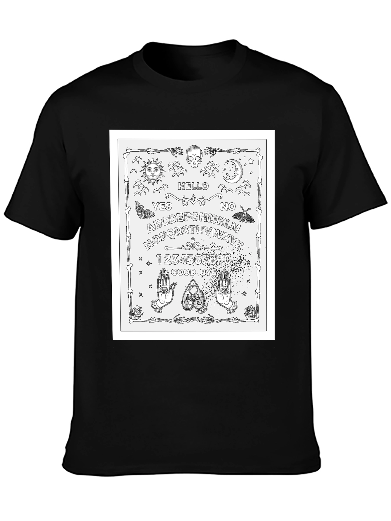 Ouija Board Graphic T-Shirt - Black