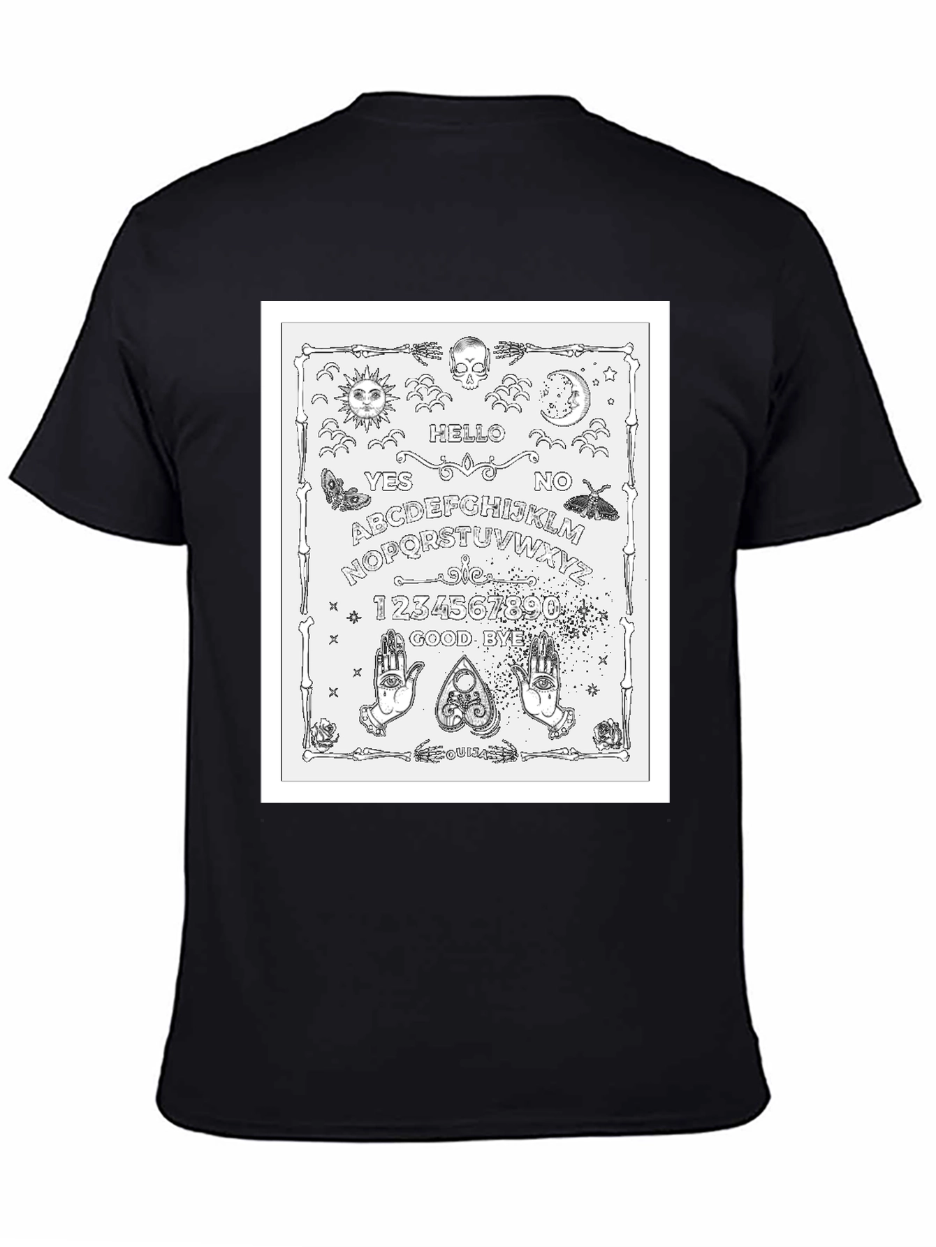 Ouija Board Graphic T-Shirt - Black