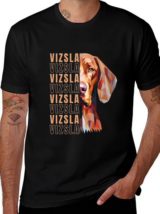 Vizsla Dog Geometric T-Shirt - Unique Graphic Tee