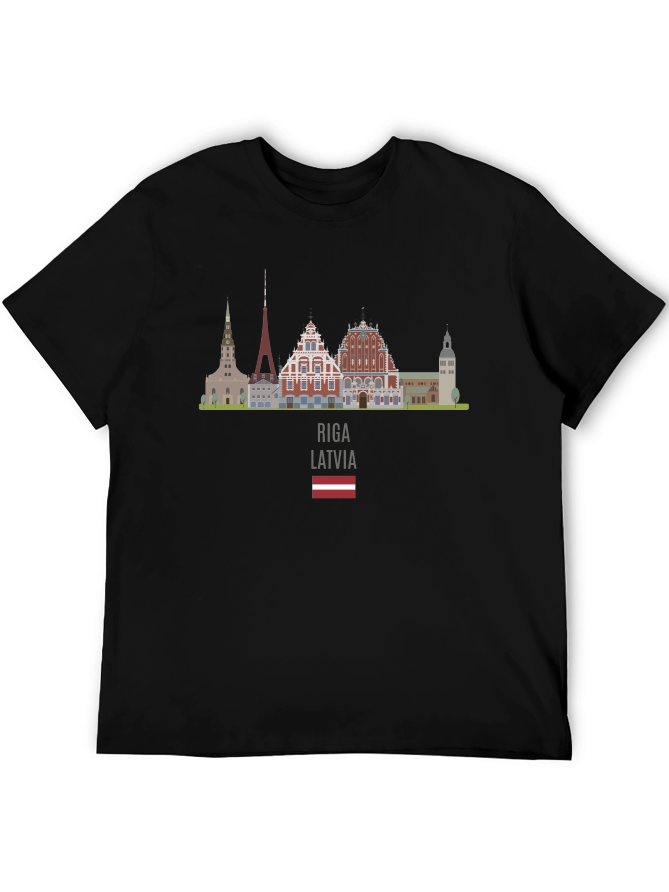 Riga Latvia Skyline T-Shirt