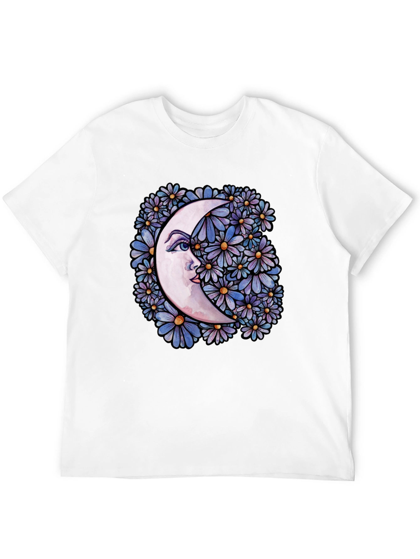 Moon & Floral Graphic Tee - Unisex