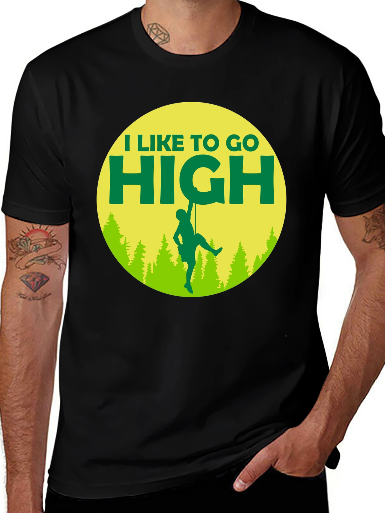 I Like To Go High T-Shirt Climbing Graphic Tee