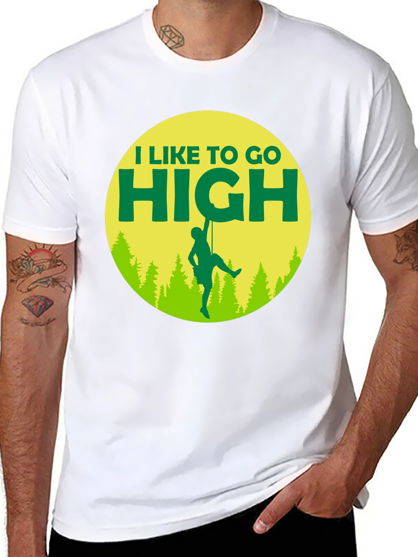 I Like To Go High T-Shirt Climbing Graphic Tee