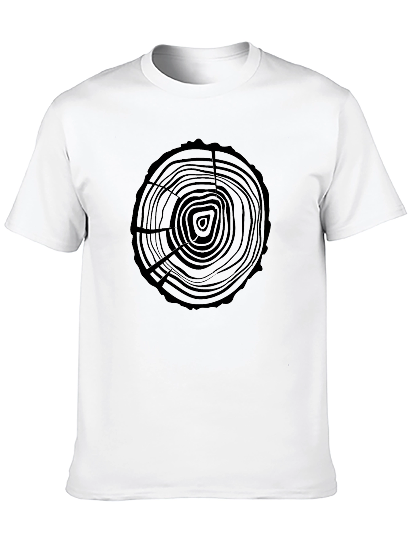 Black Tree Ring Graphic Tee - Nature Lovers Shirt