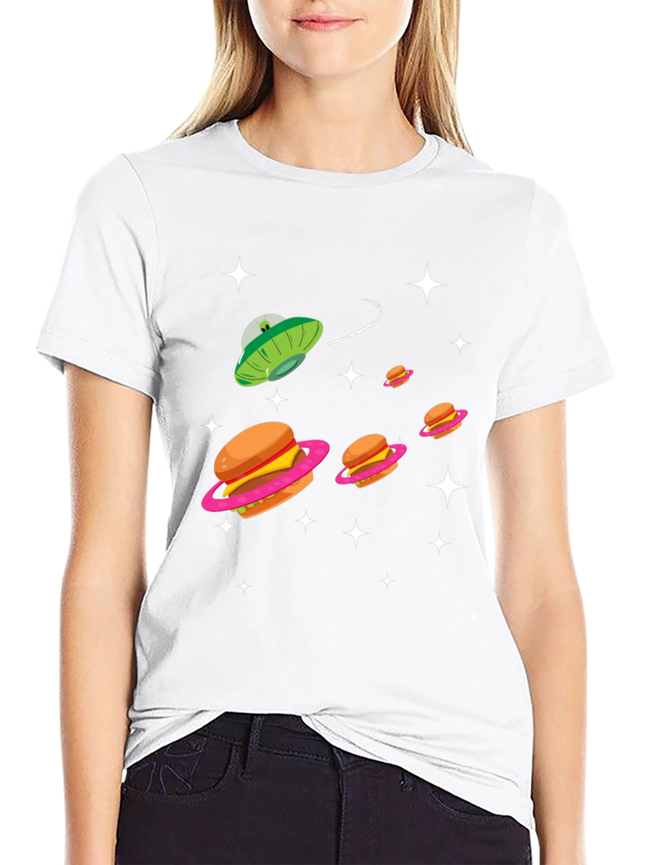 Cosmic Burger Planet Black T-Shirt