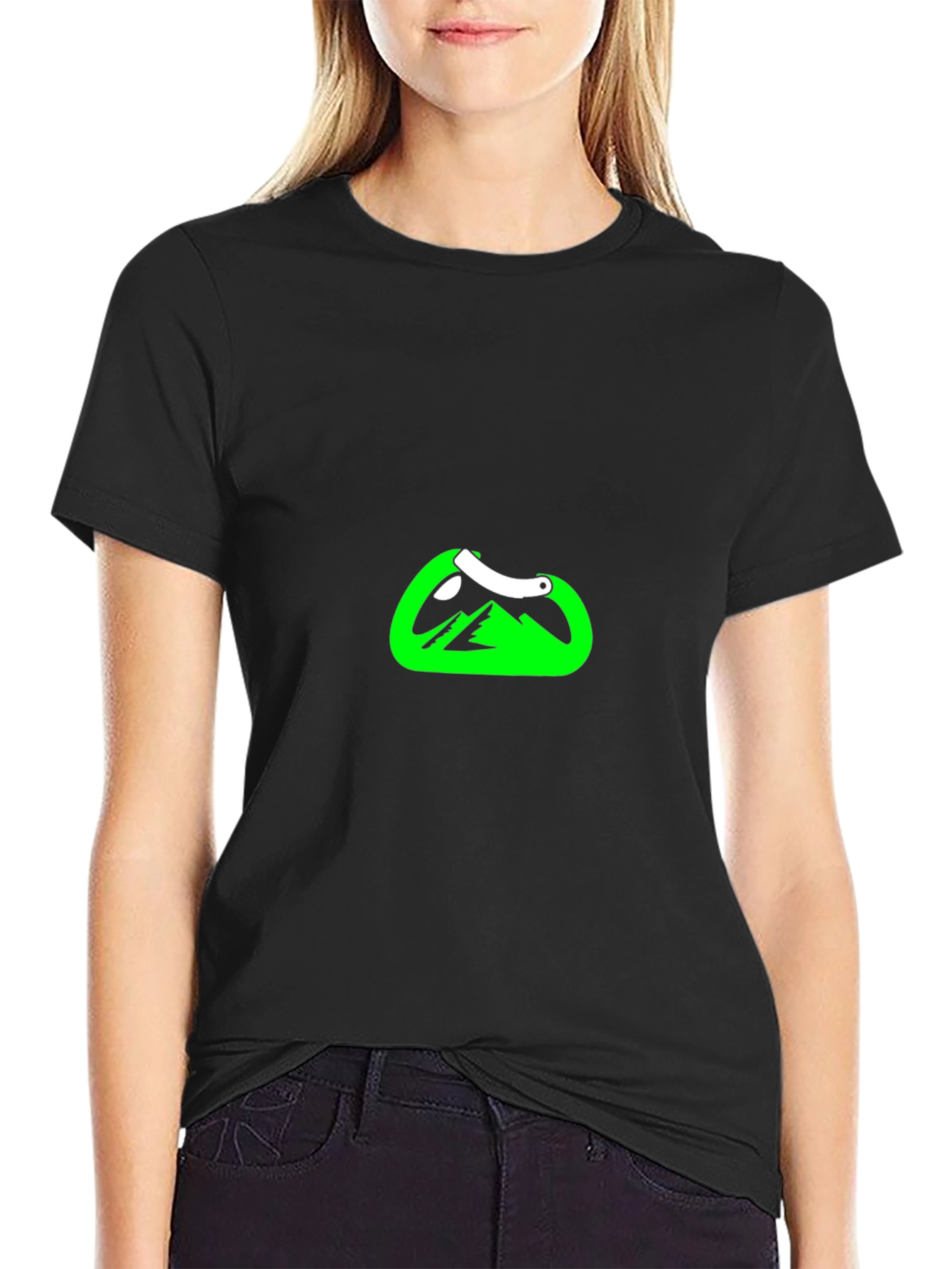 Mountain Climb Carabiner Black T-Shirt