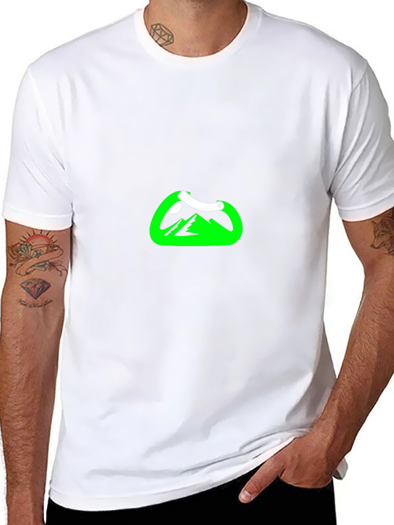 Mountain Climb Carabiner Black T-Shirt