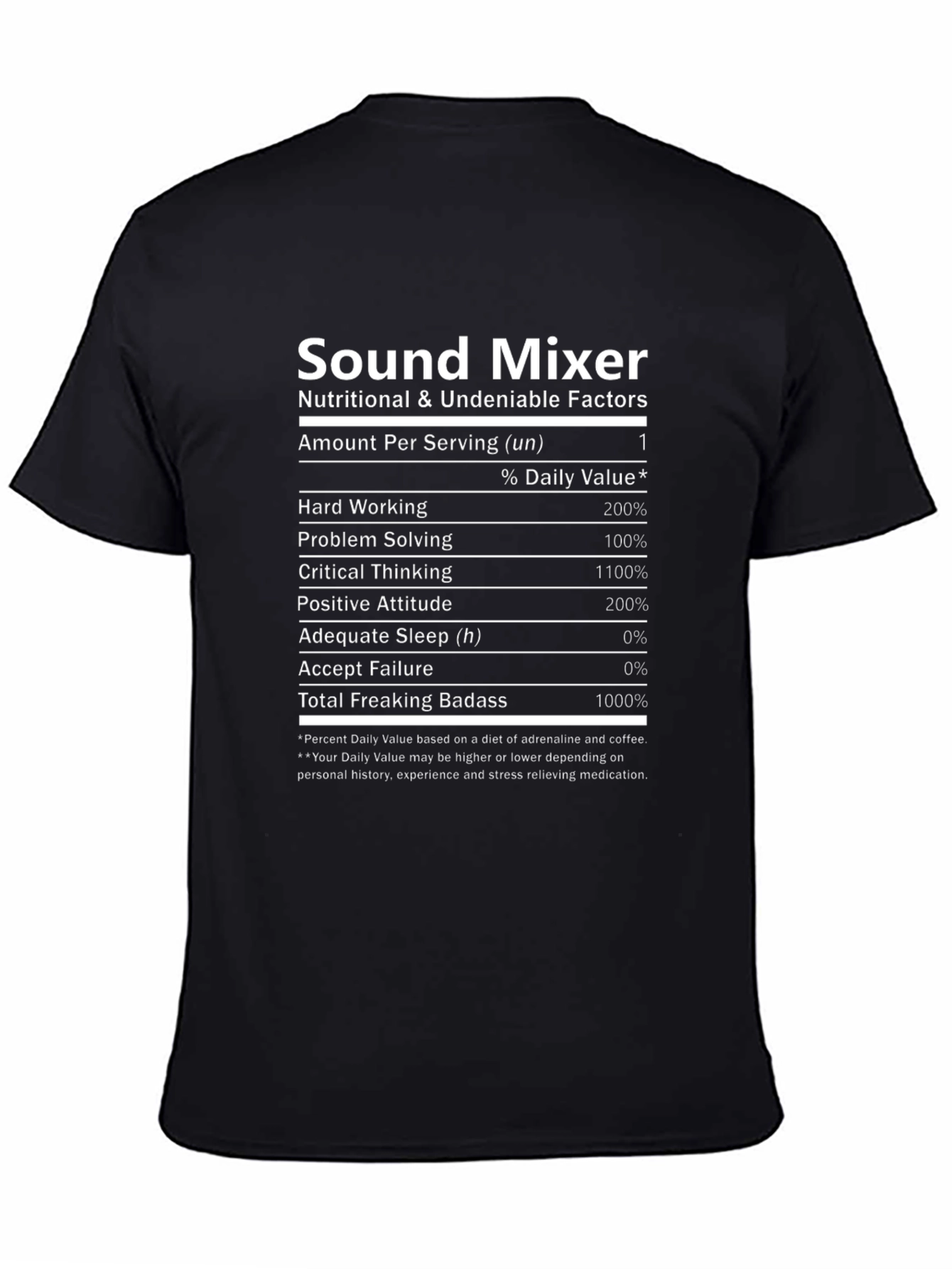 Sound Mixer Nutritional T-Shirt