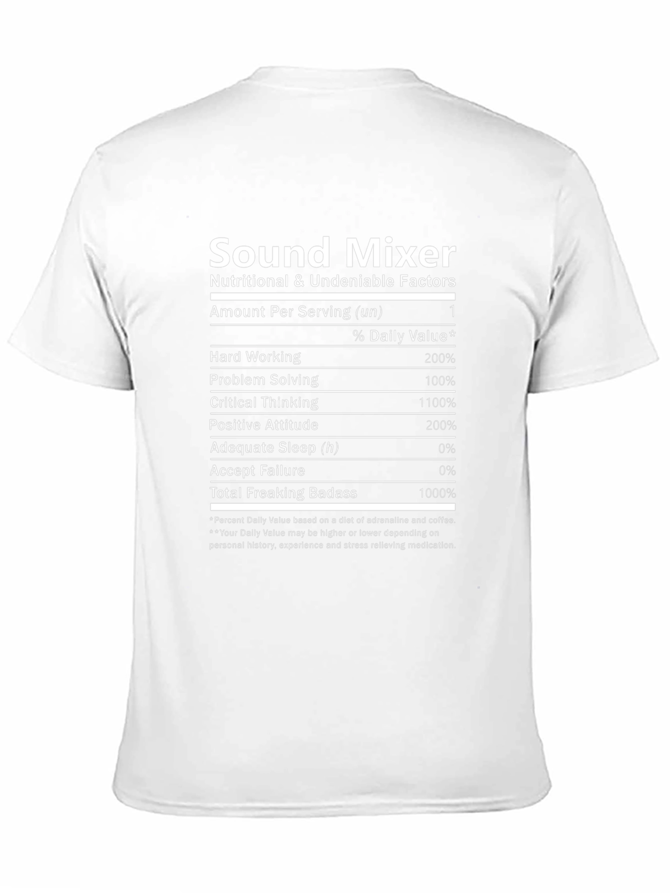 Sound Mixer Nutritional T-Shirt