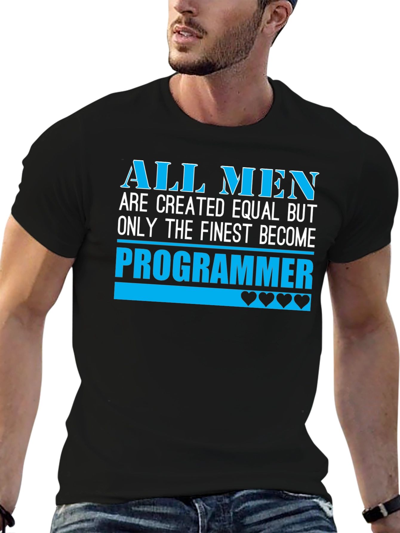 Finest Programmer Graphic T-Shirt - Black