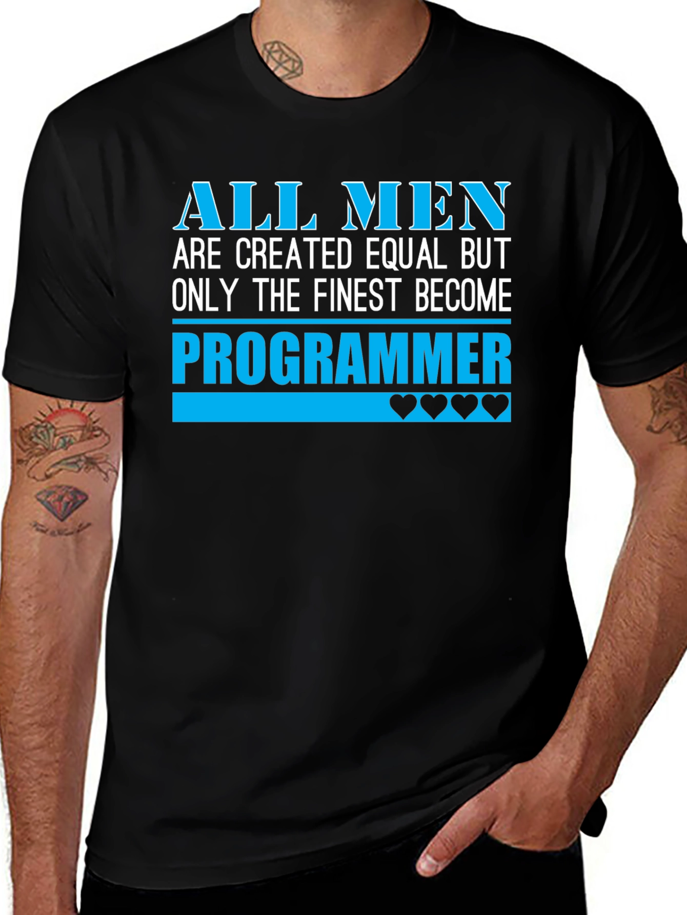 Finest Programmer Graphic T-Shirt - Black