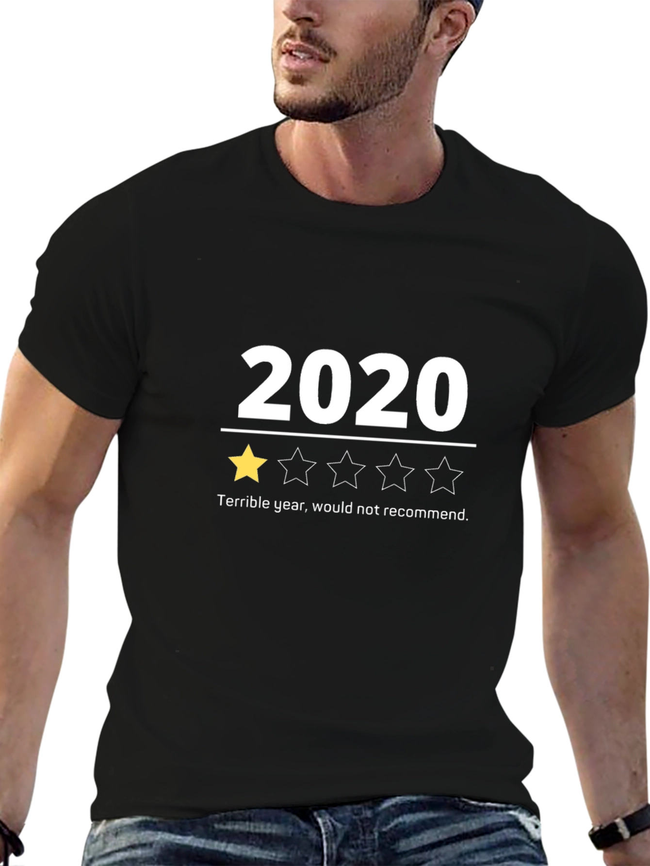 2020 One Star Review Graphic Tee - Black T-Shirt
