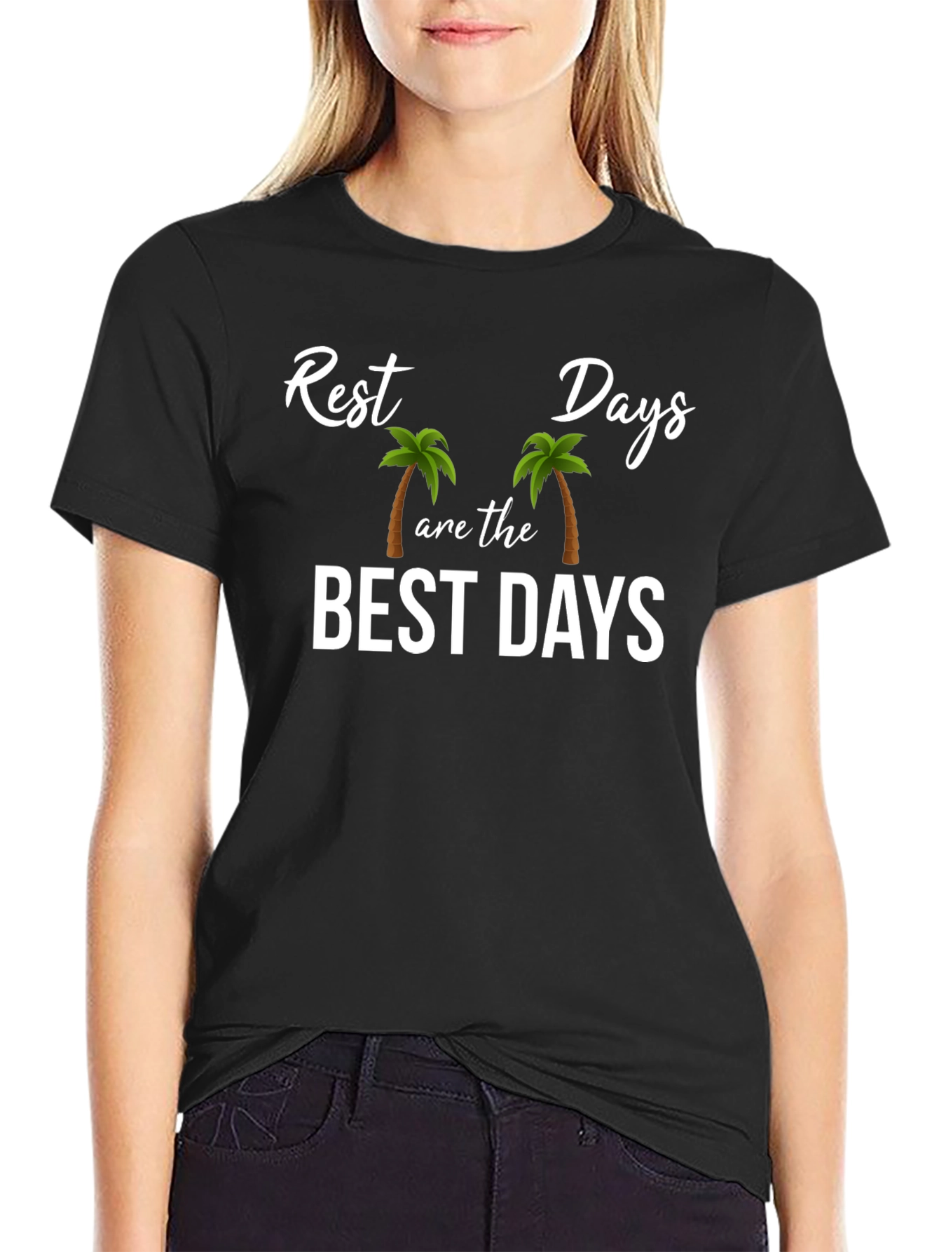 Rest Days Palm Tree Graphic T-Shirt