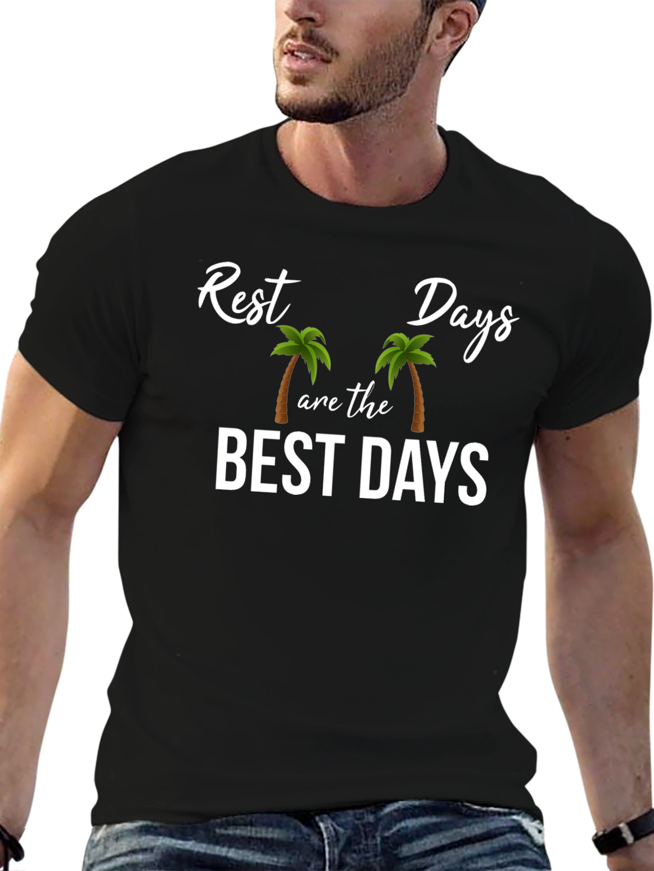Rest Days Palm Tree Graphic T-Shirt