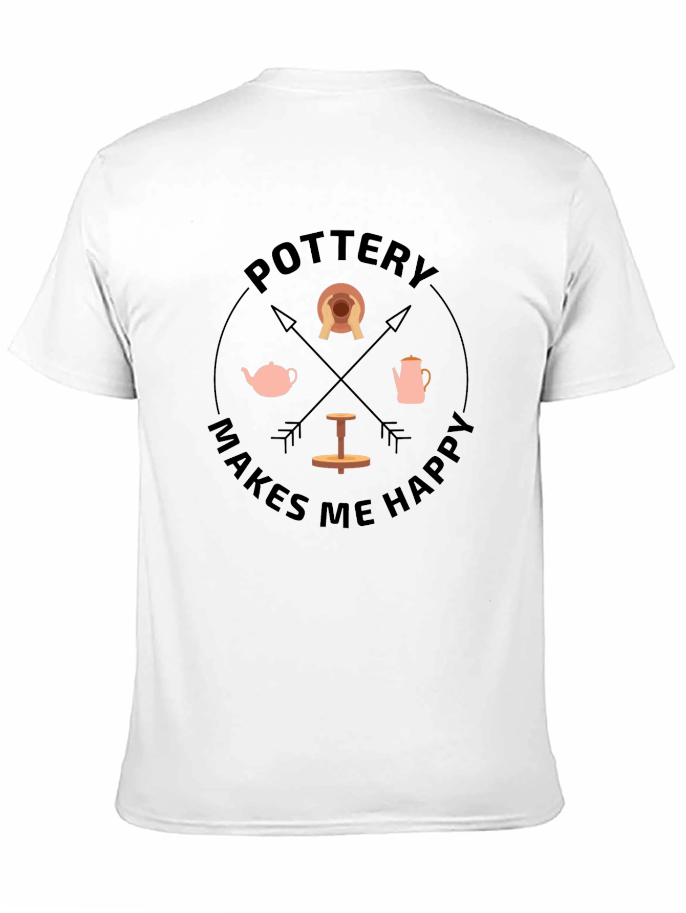 Pottery Makes Me Happy Graphic T-Shirt