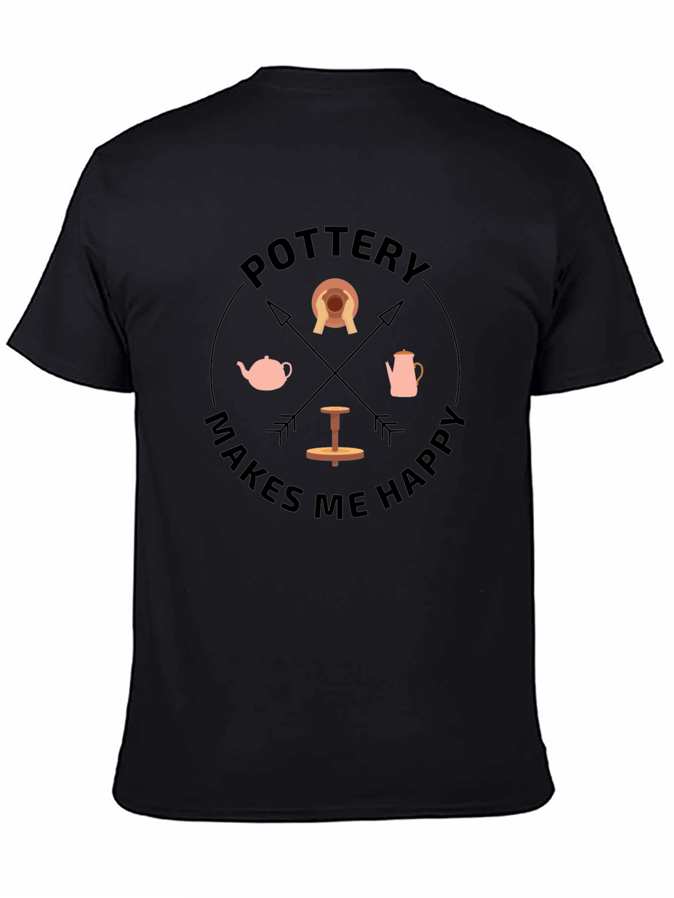 Pottery Makes Me Happy Graphic T-Shirt