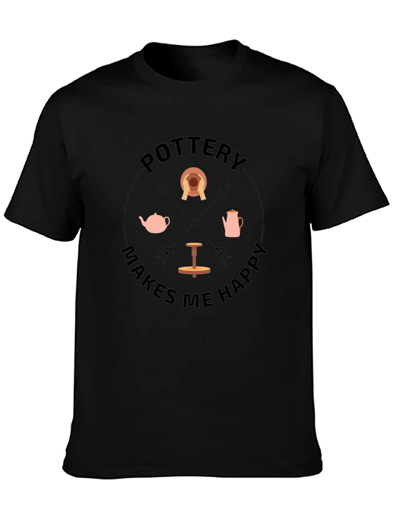 Pottery Makes Me Happy Graphic T-Shirt