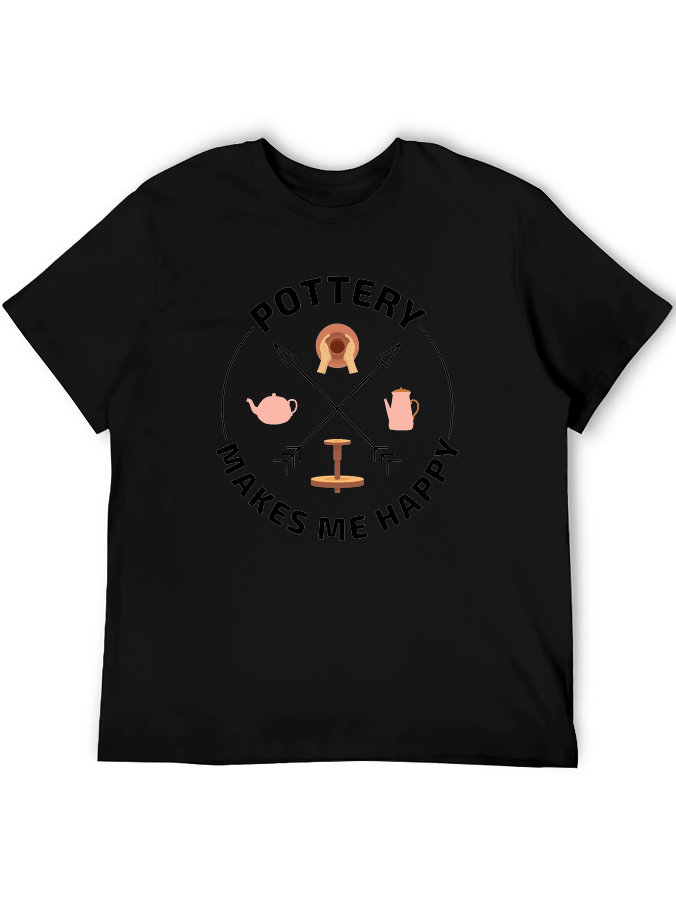 Pottery Makes Me Happy Graphic T-Shirt