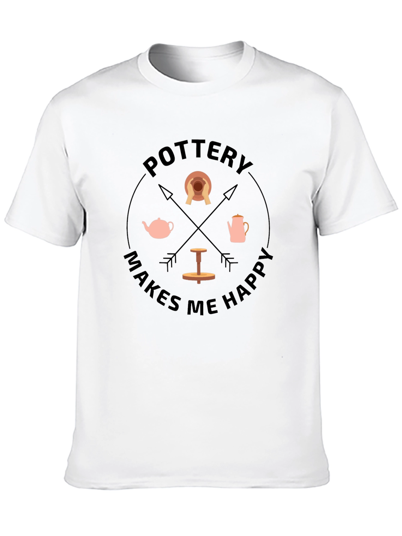 Pottery Makes Me Happy Graphic T-Shirt