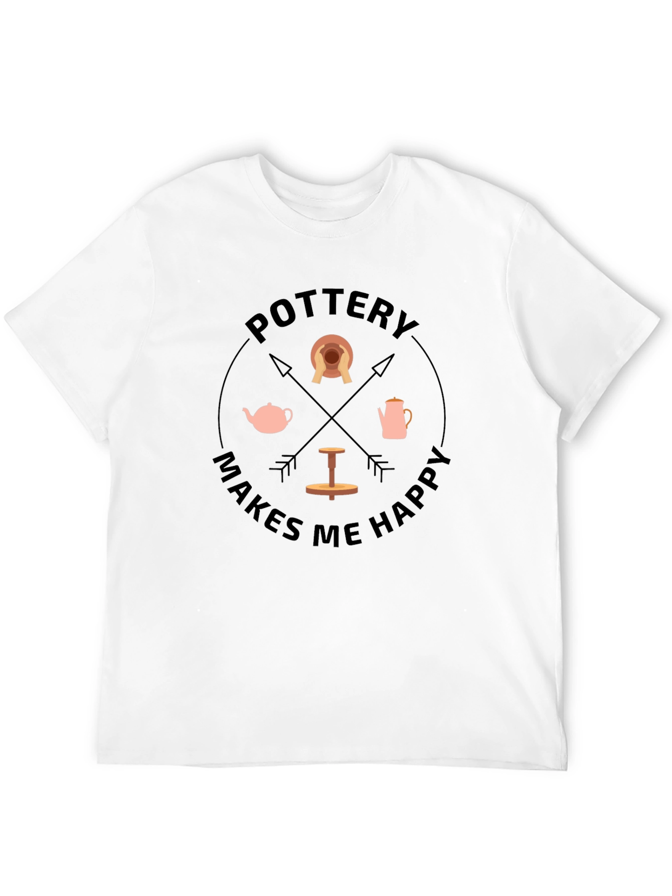 Pottery Makes Me Happy Graphic T-Shirt