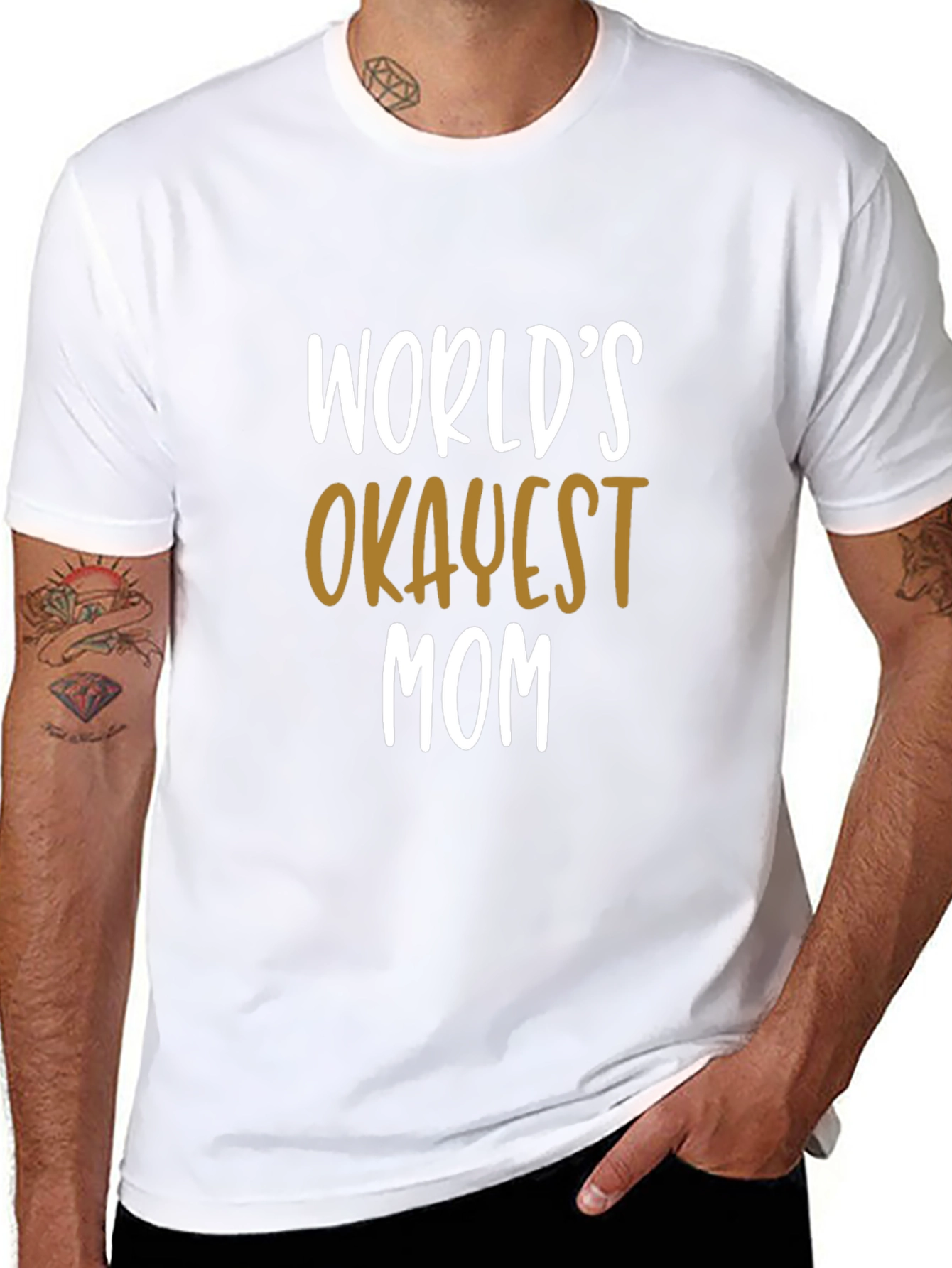 Worlds Okayest Mom T-Shirt - Funny Gift