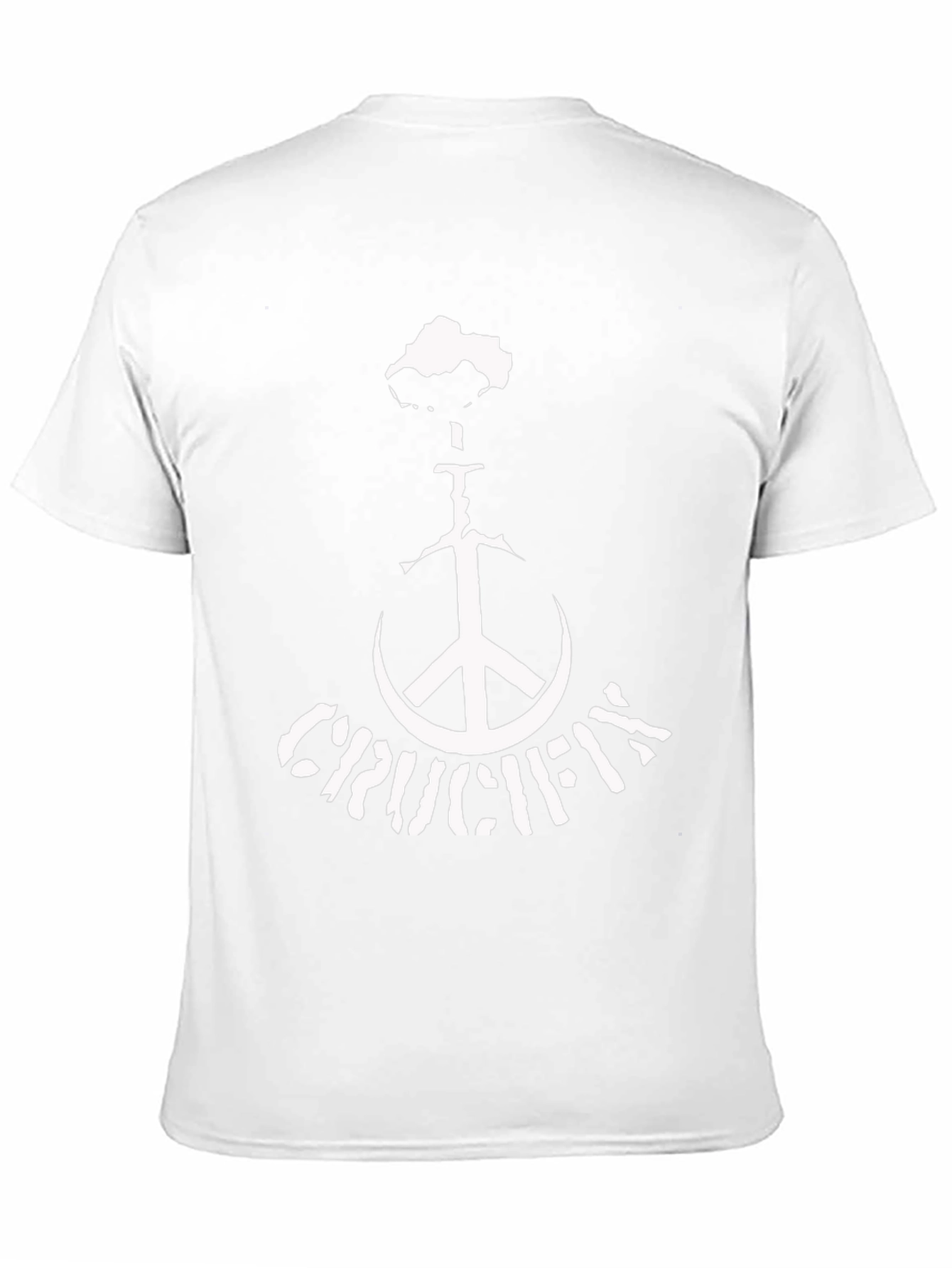 Crucifix Peace Sign Black T-Shirt