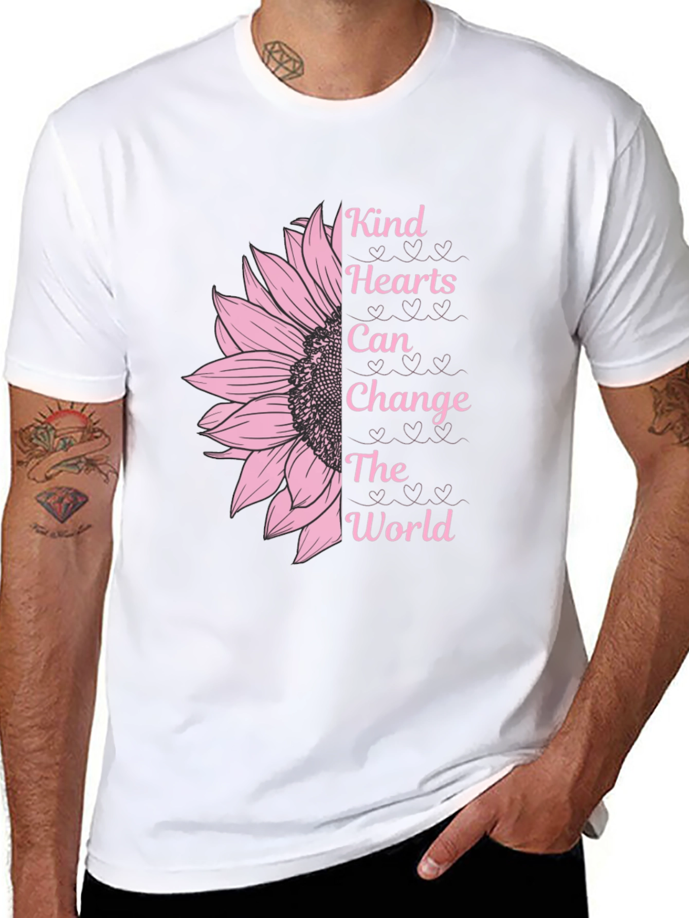 Kind Hearts Sunflower Graphic T-Shirt