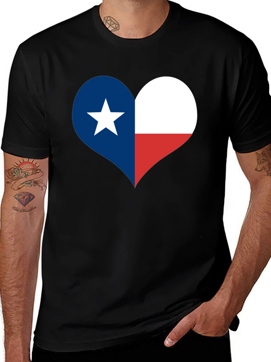 Texas Flag Heart T-Shirt - Lone Star State Pride