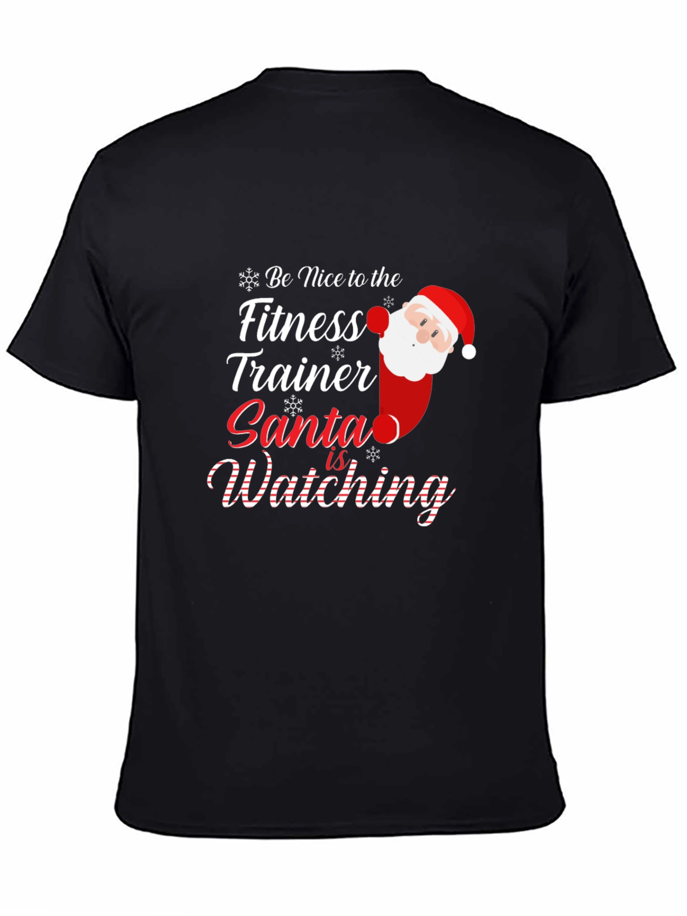 Funny Santa Fitness Trainer Christmas T-Shirt