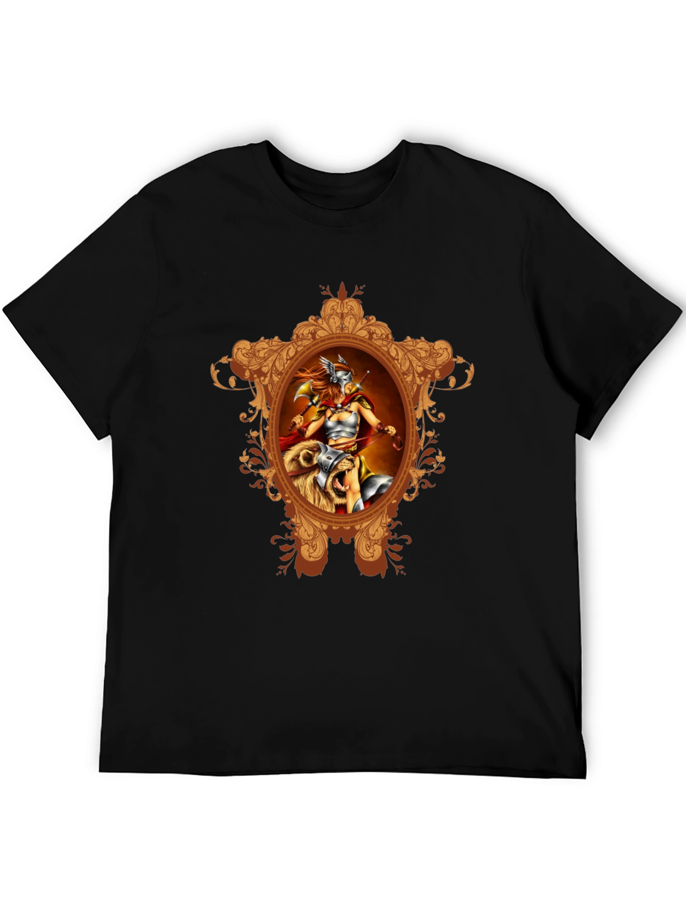 Viking Warrior Graphic Black T-Shirt